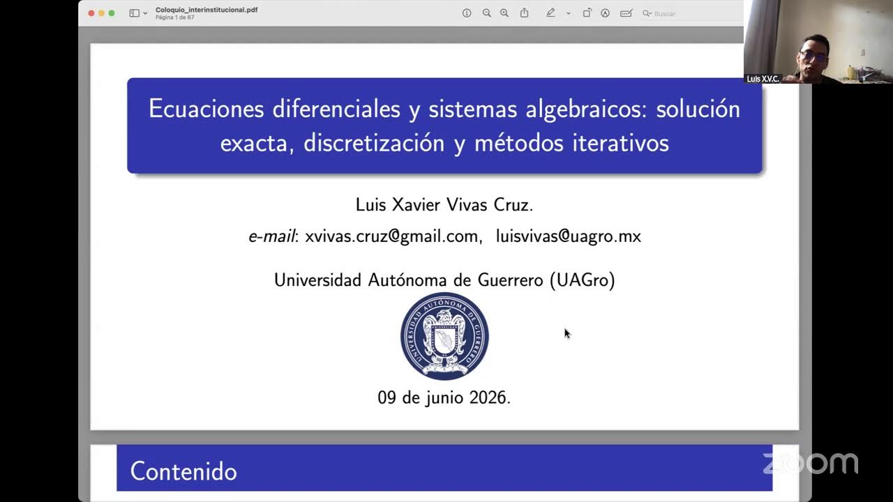 E.D. y sistemas algebraicos: solución exacta, discretización y métodos iterativos