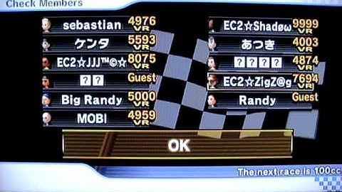 EC2 CLAN RACE Mario Kart Wii WFC online NO HACK for a change