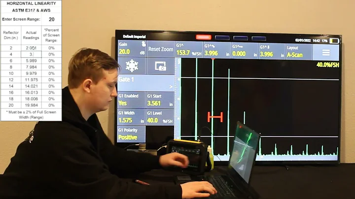 Ultrasonic Equipment Qualification Horizontal Linearity