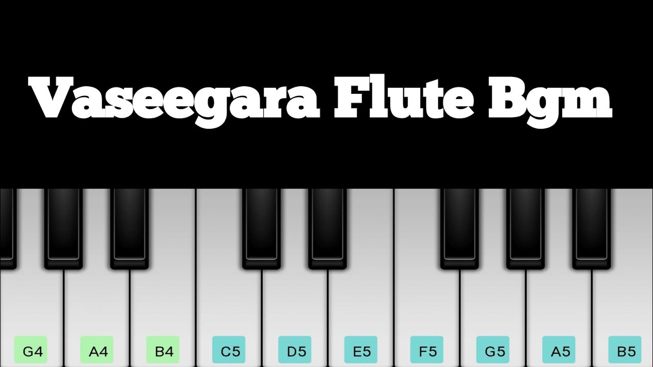 Vaseegara Flute BGM Keyboard Cover RM Aravind YouTube