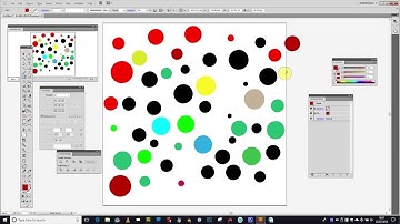 Random color dot splatter design in Illustrator tutorial