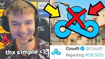 S1MPLE HELPS DEV1CE in Deleting Cloud9// Cloud9 Left CSGO // Stewie2k The smoke killer stole the ACE