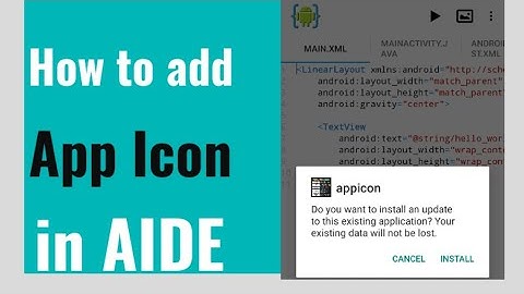 How to add app icon in AIDE