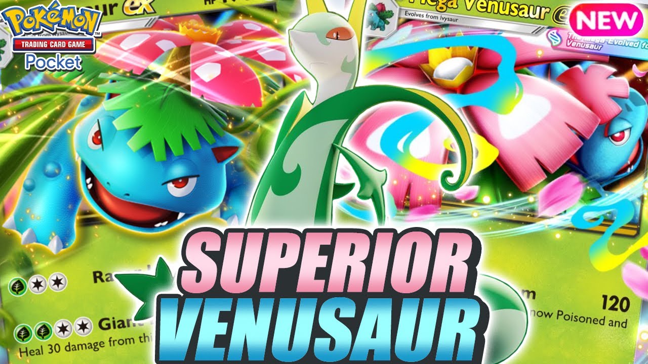 2 ENERGY MEGA VENUSAUR ! SERPERIOR Makes Venusaur Even Faster ! - Pokemon TCG Pocket