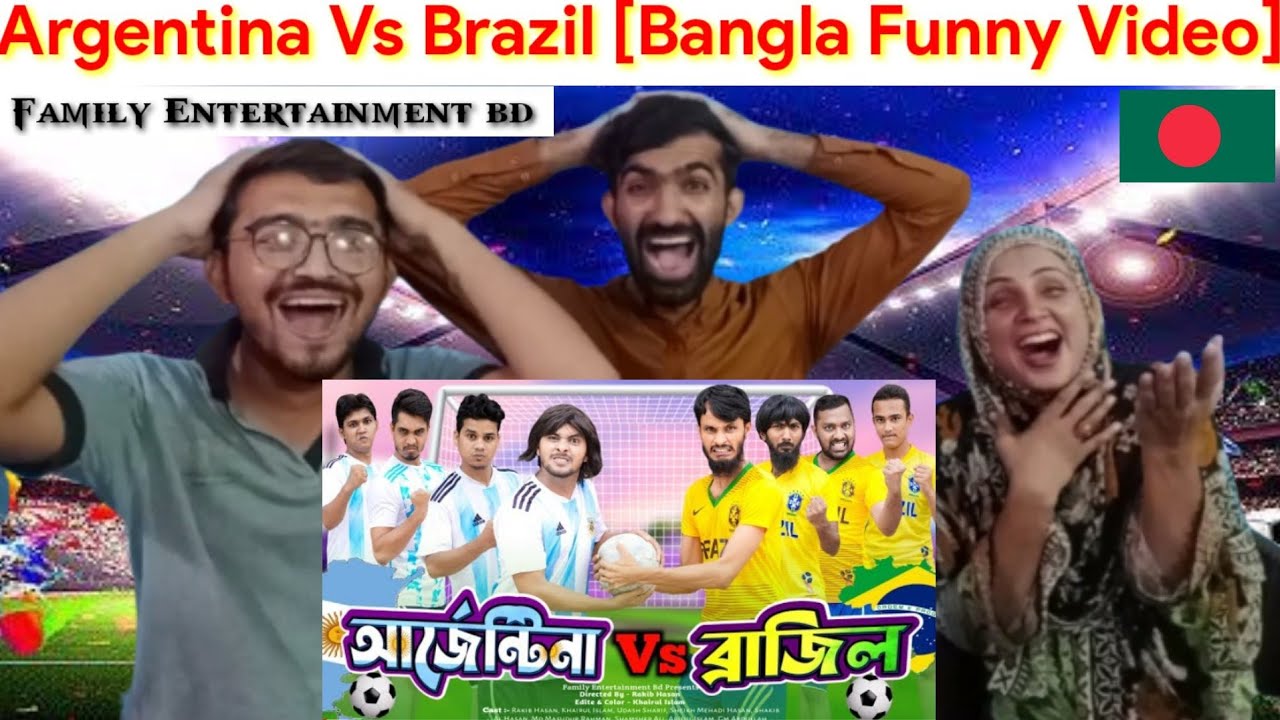 Argentina Vs Brazil | দেশী ফুটবলার | Bangla Funny Video Pakistani Reaction.