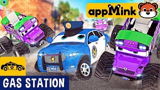 #appMink Police Force & Police Cadet Car catch Evil Bus Clone