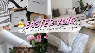 EASTER VLOG: Decorating for Easter, Weekend Vlog, Wife Nesting &amp; Organize for Winter with Me!