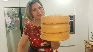 RECETA DE BIZCOCHO DE VAINILLA PARA 22-24 CMS / PARA CUALQUIER RELLENO O FONDANT/SILVANA COCINA