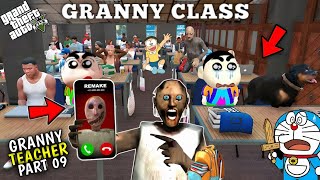 GTA 5 : Franklin First Day Of School In Challenge Class With Granny || Part # 09 || Afaq Hub