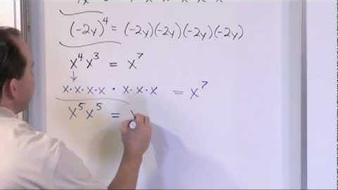 Natural Number Exponents - Sample Video Clip - Algebra 1 Tutor Vol 2