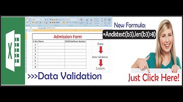 data validation/ custom data  in ms excel training video in urdu/hindi