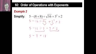Famous Saxon Math - 76 (4th Edition) - Lesson 92: Expanded Notation, Order of Operations with Exponents Wealth