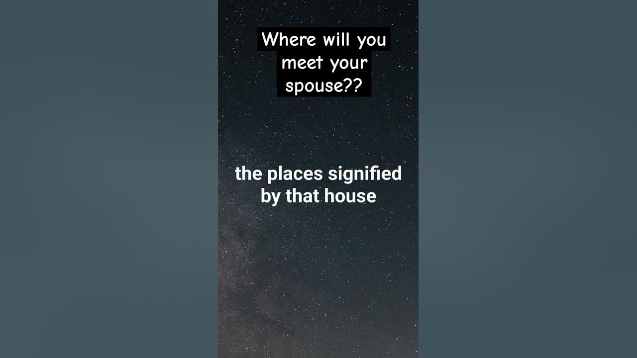 Where will you meet your spouse youtube