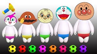 learn colors with baby anpanman soccer ball anpanman
