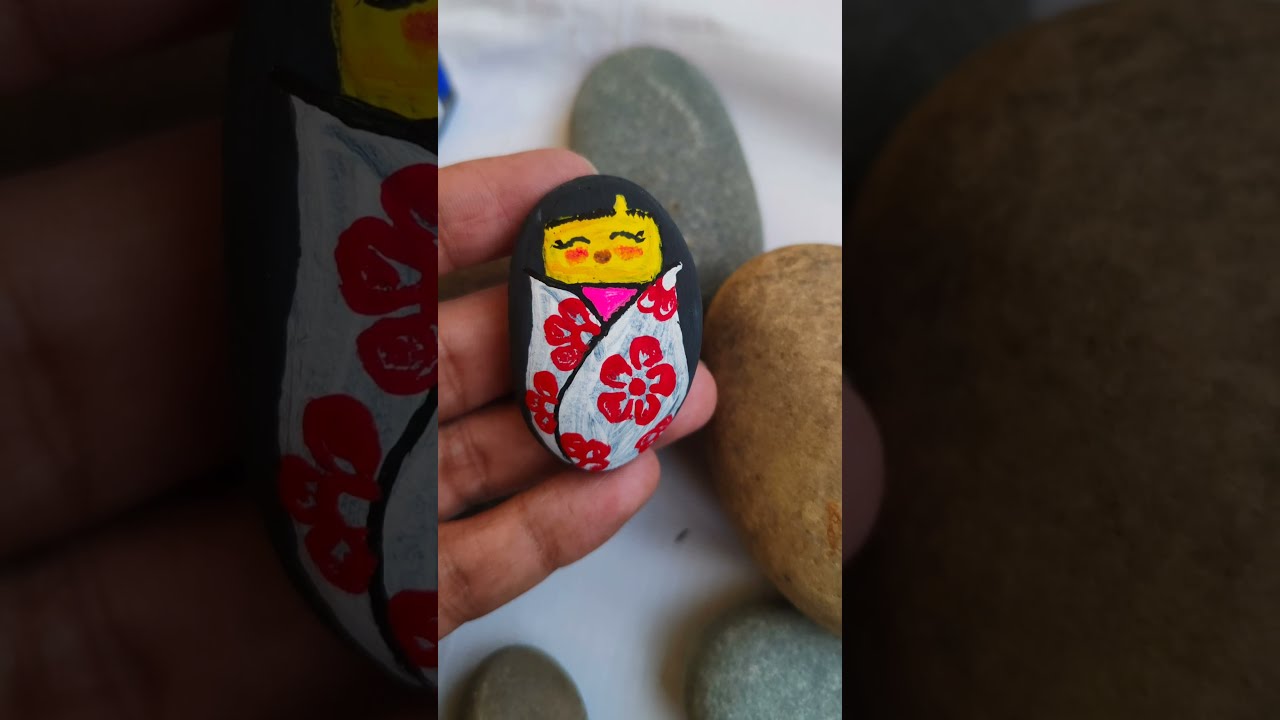 stone art simple lady stone art. 