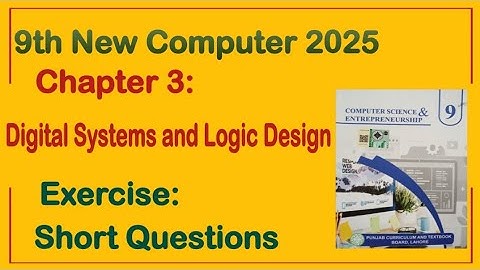 9Th Class Computer New Book 2025 || Chapter 3,Exercise Solution || Punjab Board 9th new computer