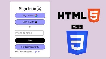 HTML CSS Twitter - X login page clone | HTML CSS project