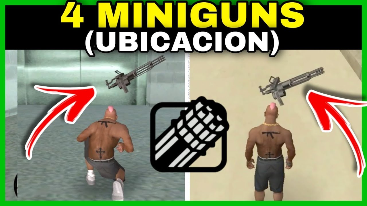 ️Donde está la MINIGUN (ubicación) GTA San Andreas Conseguir MINIGUN