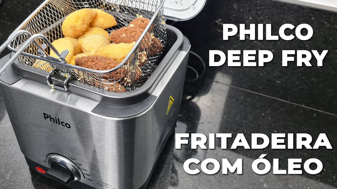 RESENHA FRITADEIRA COM ÓLEO ELÉTRICA PHILCO DEEP FRY INOX 1,8L