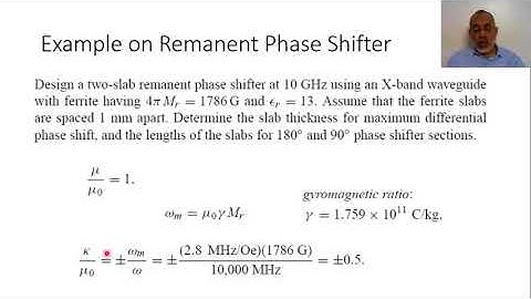 Chapter09 18 Example on Remanent Phase Shifter