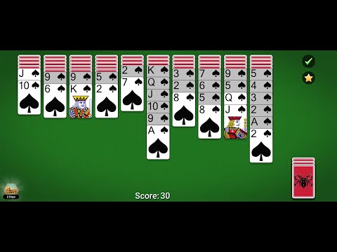 Spider Solitaire (by MobilityWare) - classic solitaire card game for Android and iOS - gameplay.