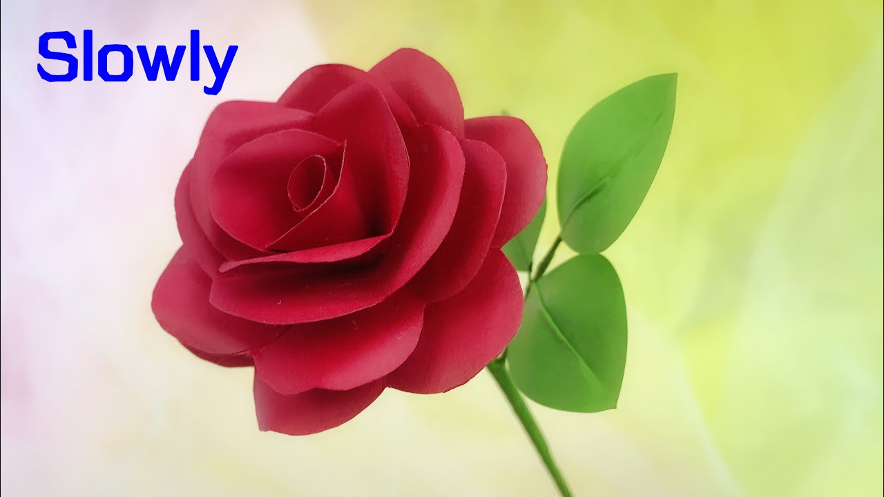 ABC TV | How To Make Easy Rose Paper Flower #2 (Slowly) - Craft ...