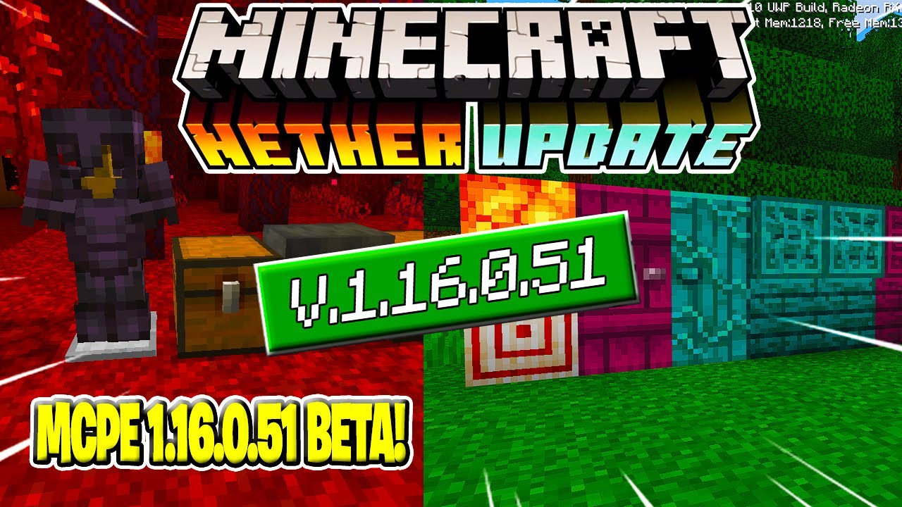 Download Minecraft PE 1.16.1 apk free: Nether Update