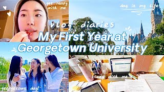 days in my life as a college freshman | grwm, dance practice, good food | georgetown university