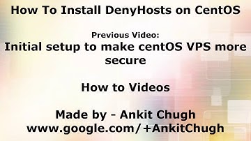 How to Install DenyHosts on CentOS 6 VPS