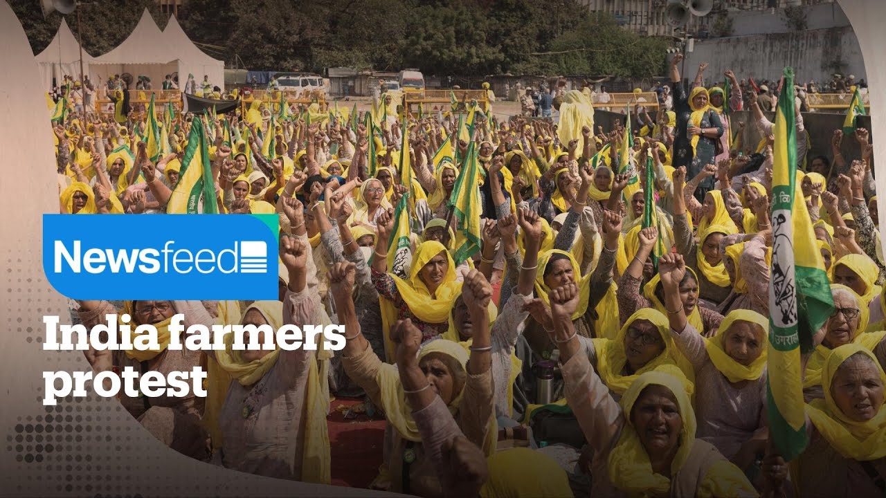 Indian farmers march to capital demanding guranteed minimum crop prices ...