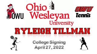 Marion Harding Athletic College Signing: Ryleigh Tillman