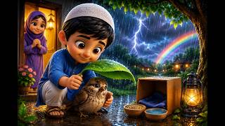 The Little Sparrow & The Kind Boy 🐦❤️ | Islamic Moral Story for Kids | Kindness & Mercy