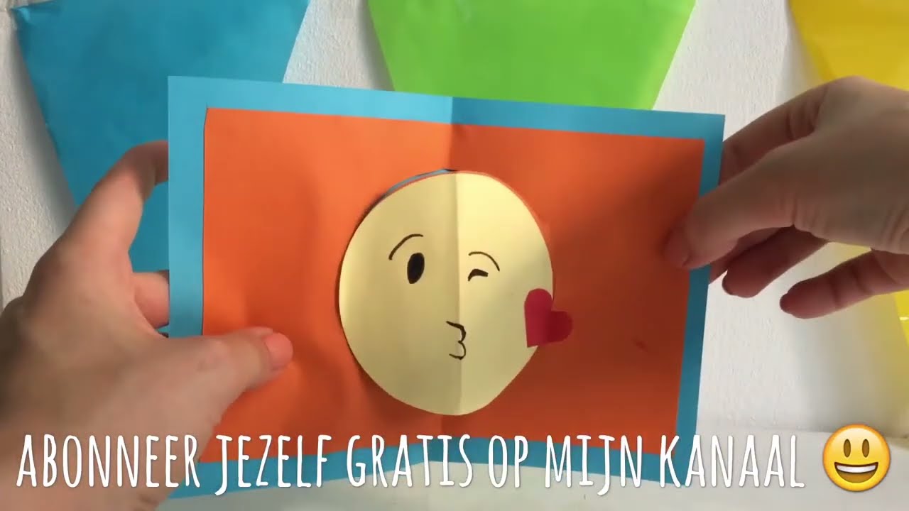 Verwonderend DIY emoji pop-up kaart / emoji pop up card (Nederlands) - YouTube ML-36