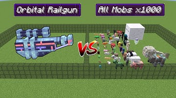 orbital railgun vs all minecraft mobs x1000 | Minecraft Mob Battle