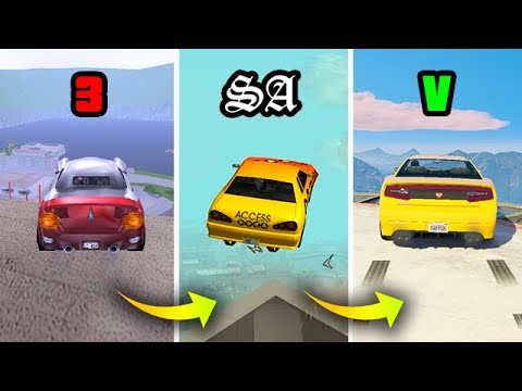 Jumping From the Highest Building by Car in GTA Games (Evolution)
