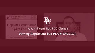 Deposit Forum: New FDIC Signage