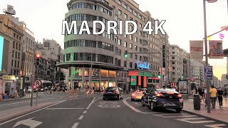 Madrid 4K - Driving Downtown - Spain