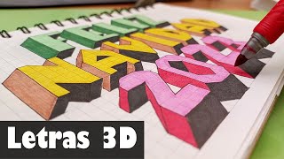 Aprende a dibujar las letras 3D de 🎄 Feliz Navidad 2023 🎁 by Papel & Lápiz Dibujos 916 views 4 months ago 9 minutes, 50 seconds