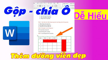 Cách Gộp Ô Trong Word, Cách Chia Ô Trong Word Đơn Giản Dễ Thực Hiện.