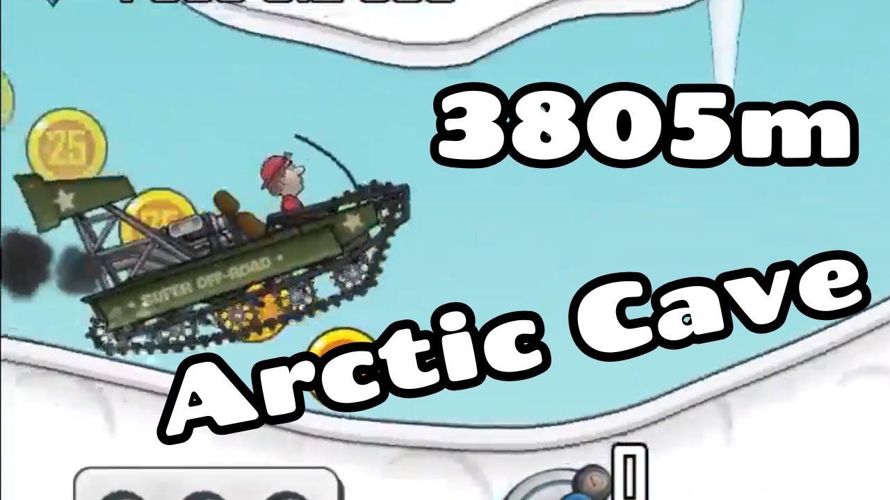 [TAS] Super Offroad прошёл 3805 м в Арктической пещере | Hill Climb Racing 1