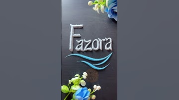 Fazora | Beautiful Sand Writing | Relaxing ASMR #nameinsand #calligraphy #sandart #handwriting