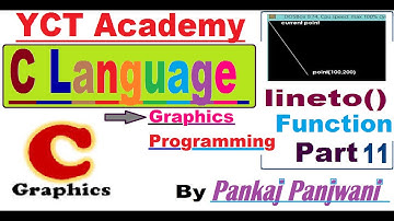 C Graphics Programming In Hindi Part 11 : lineto() Function