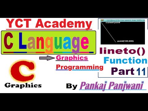 C Graphics Programming In Hindi Part 11 : lineto() Function