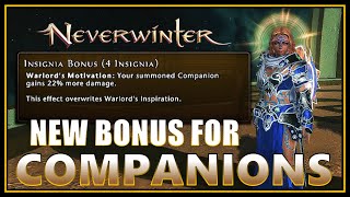 NEW Companion Insignia Bonus: +22.5% Damage! Inspiration vs. Motivation! - Neverwinter Preview screenshot 1