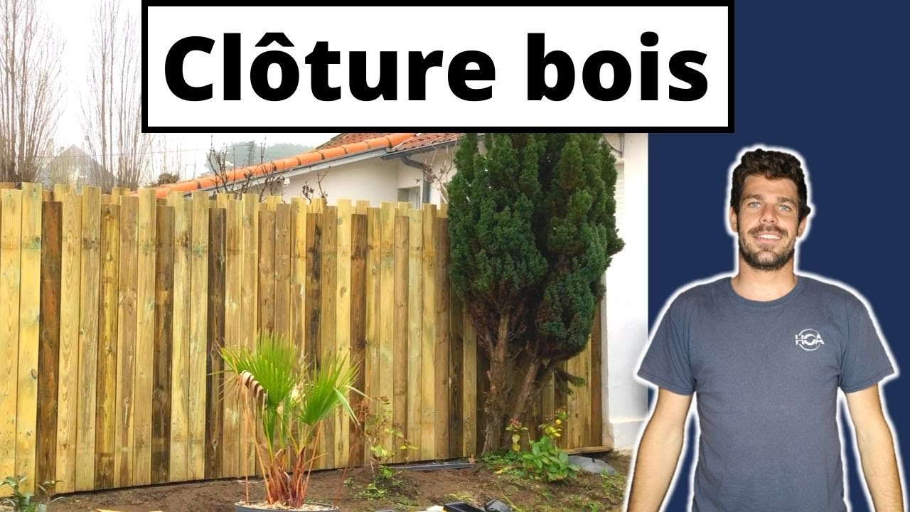 Clôture jardin bois Cleveland, FOREST STYLE, H.95 x l.180 cm, naturel