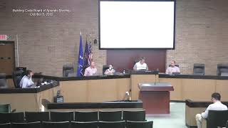 Building Code Board of Appeals Meeting October 5, 2022