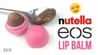 DIY EOS Made From Nutella!! The BEST Recipe for Chocolate Lip Balm