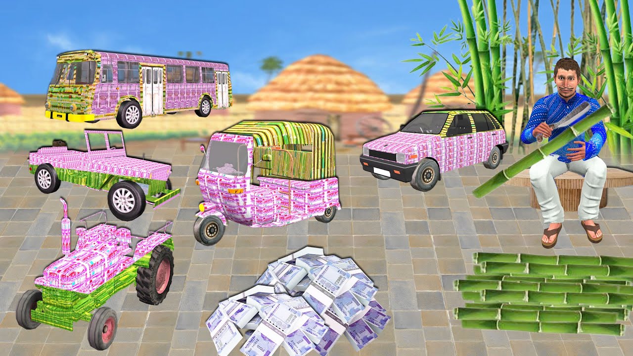 Bamboo Money Vehicles Garib Ka Bamboo Bus Auto Comedy Video Hindi