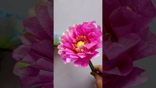tissue paper flower 💐||DIY paper craft ideas #viral #shorts #art #diy #craft #trending