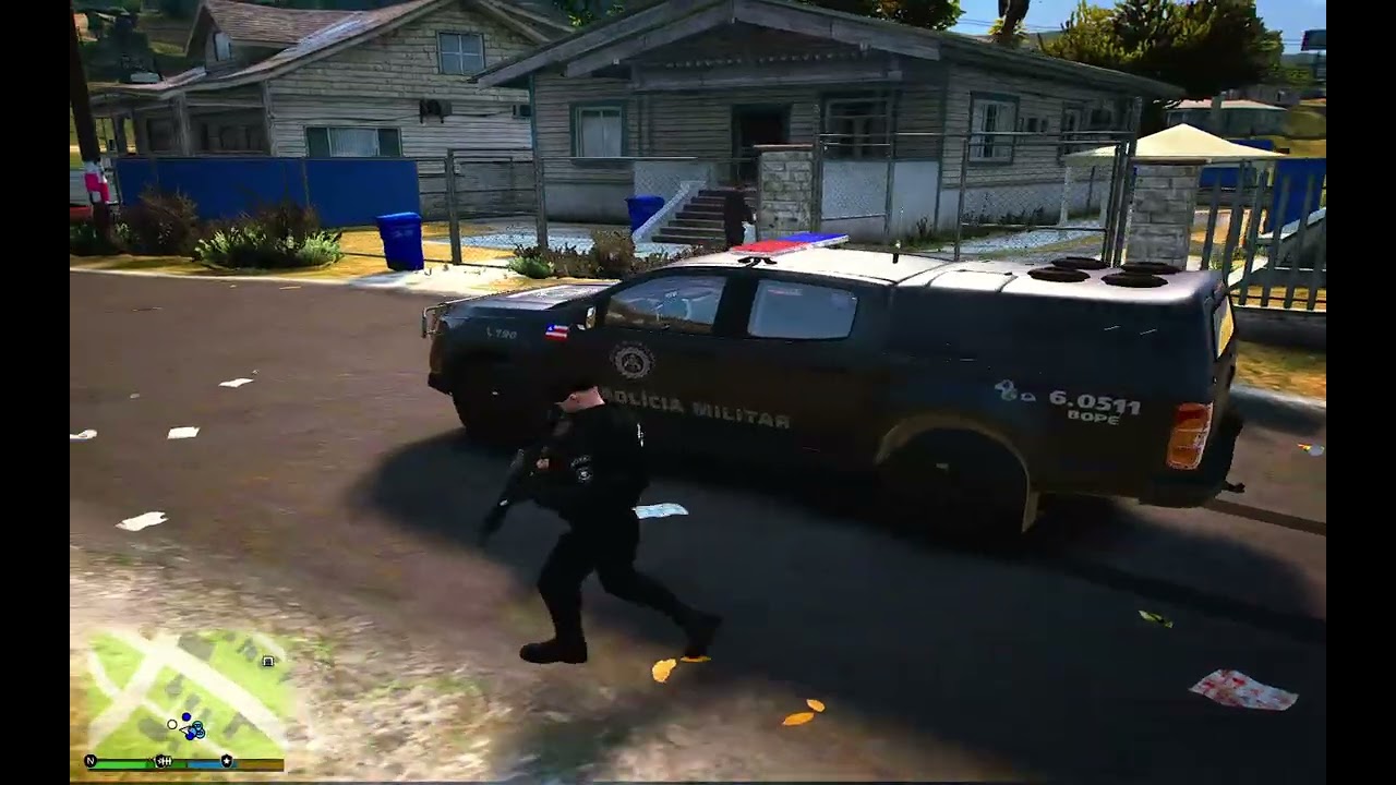 GTA V LSPD BOPE EM COMFRONTO COM CRIMINOSOS,MUITOS INDIVIDUOS BALEADOS